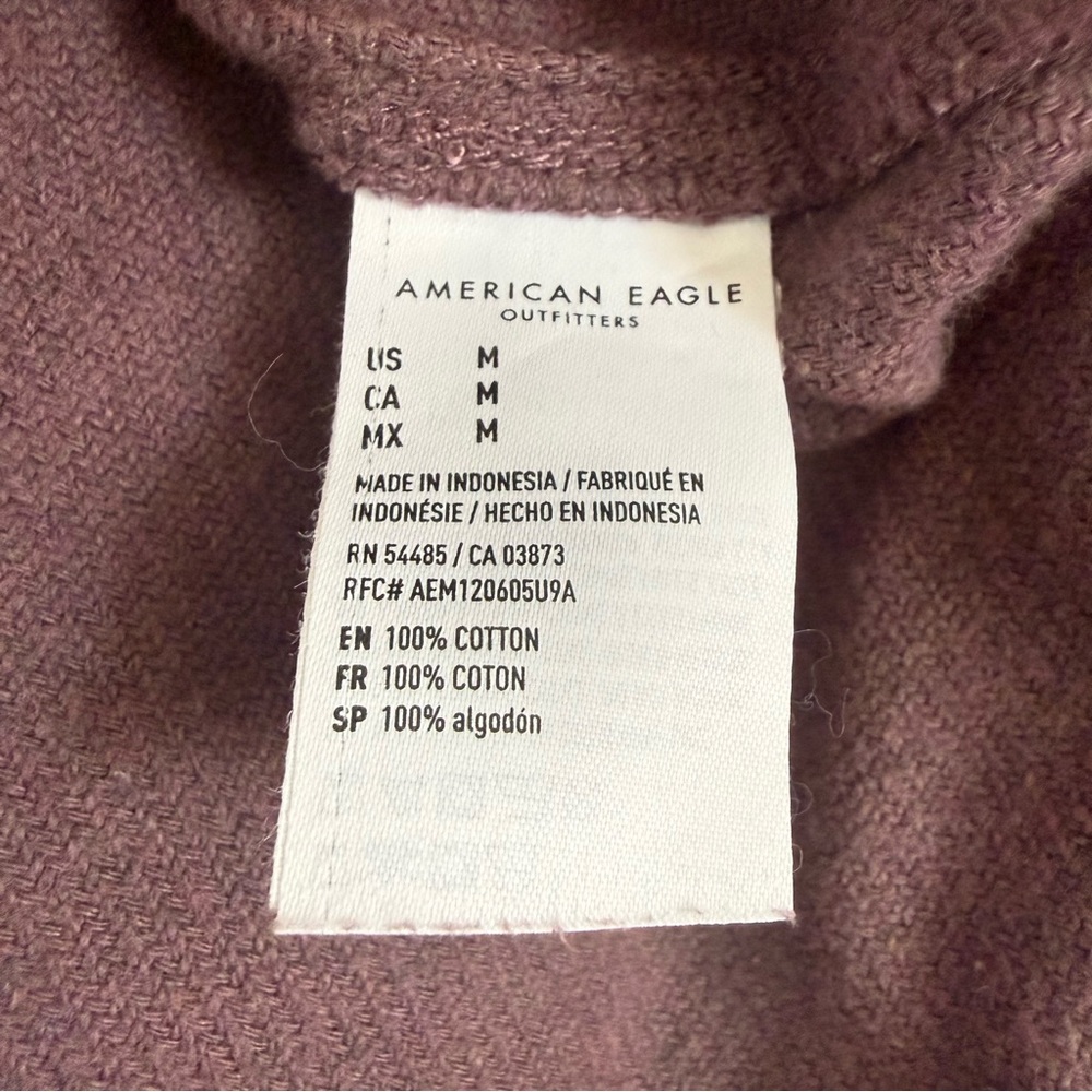 NWT American Eagle Outfitters Soft Flannel Shirt- M - Picture 4 of 4
